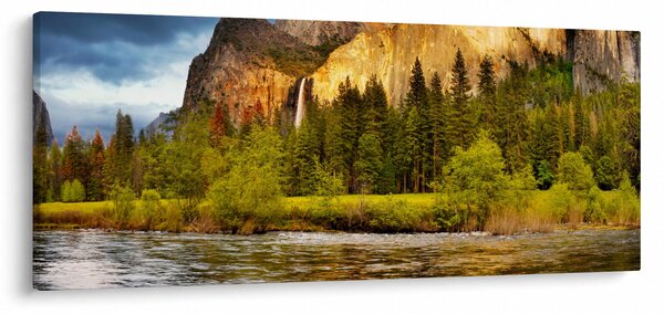 Kép - Sziklák a tónál (120x50 cm)