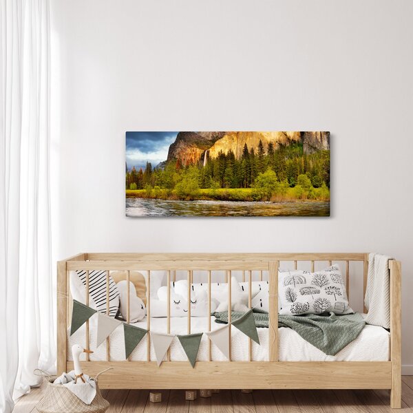 Kép - Sziklák a tónál (120x50 cm)