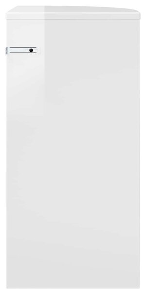 Végasztal Magas Fényű Fehér 29,6 x 29,6 x 60 cm Szerelt Fa