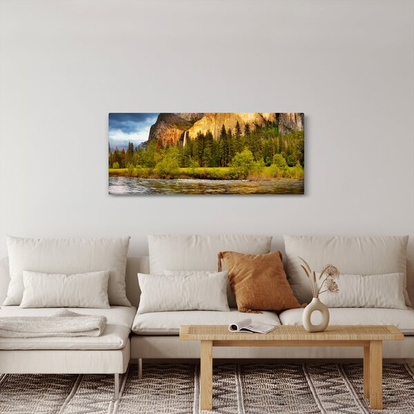 Kép - Sziklák a tónál (120x50 cm)
