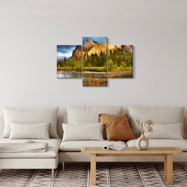 Kép - Sziklák a tónál (90x60 cm)