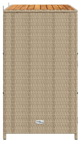 Cabinet ajtóval Bézs 70 x 50 x 87 cm Poliészter és Roly Rattan