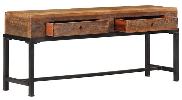 Tömör újrahasznosított fa TV-szekrény 110 x 30 x 46 cm