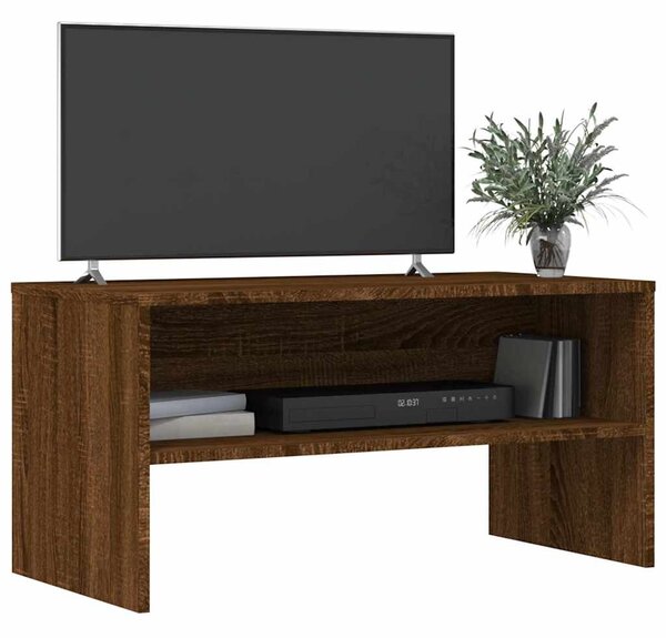 Barna tölgy színű szerelt fa TV-szekrény 80 x 40 x 40 cm