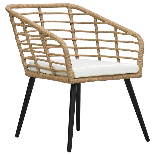 3-darabos tölgyszínű polyrattan bisztrószett