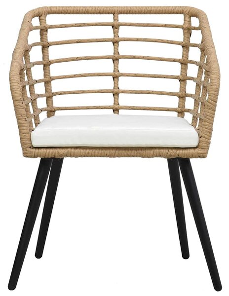 3-darabos tölgyszínű polyrattan bisztrószett