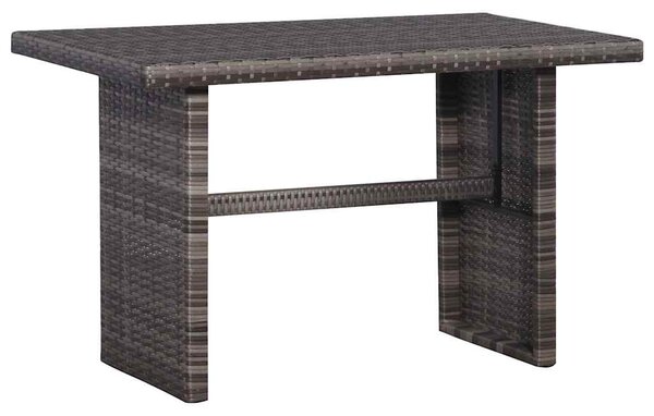 3 darabos szürke polyrattan bisztrószett párnákkal