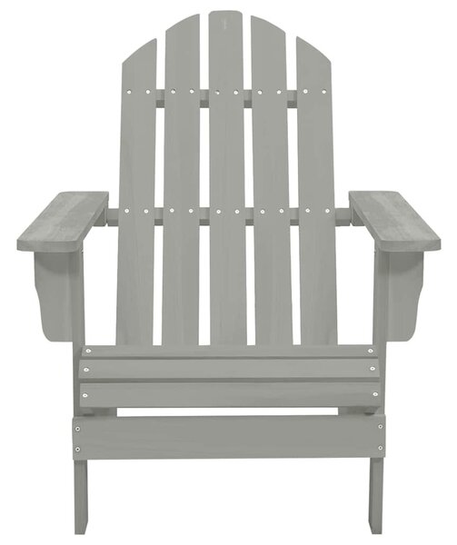 Szürke tömör fenyőfa kerti adirondack szék asztallal