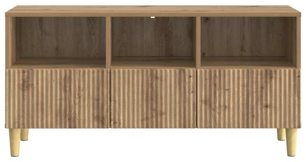 TV szekrény 102 x 34,5 x 50 cm Kézműves Tölgy Szerelt Fa
