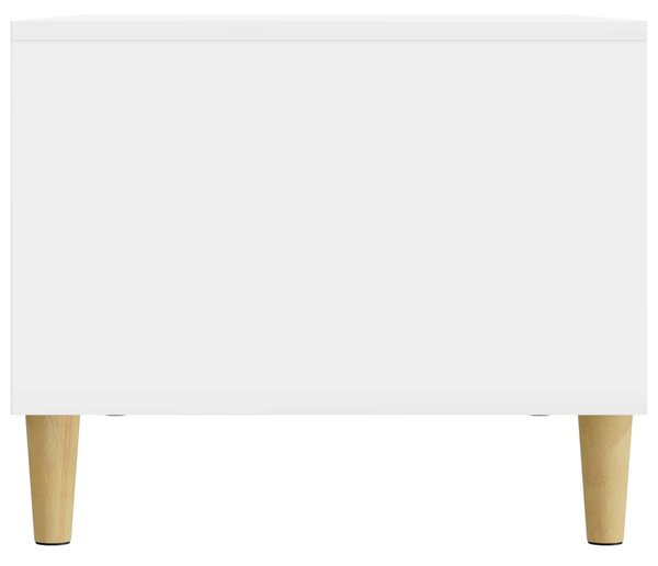 Dohányzóasztal Magasfényű Fehér 90 x 50 x 40 cm Szerelt Fa