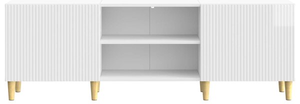 TV szekrény Magasfényű Fehér 150 x 31 x 50 cm Szerelt Fa