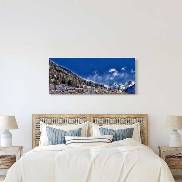 Kép - Hegyi város (120x50 cm)