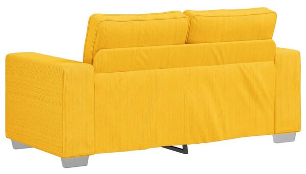 Világosbarna kétszemélyes kanapé 160 x 77 x 82 cm kordbársony szövet
