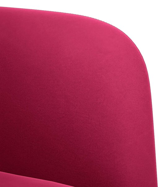 Bordó bársony loveseat kanapé 109 cm