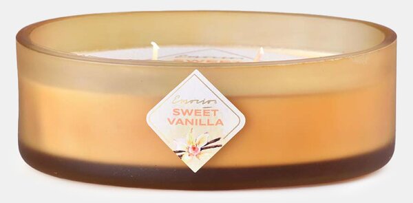 Sweet Vanilla illatos gyertya, két kanóccal sárga