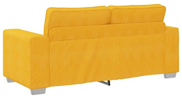 Világosbarna kétszemélyes kanapé 180 x 77 x 82 cm kordbársony szövet