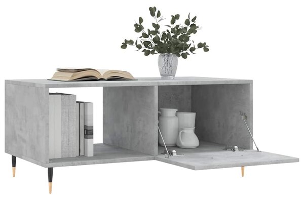 Betonszürke szerelt fa dohányzóasztal 90 x 50 x 40 cm