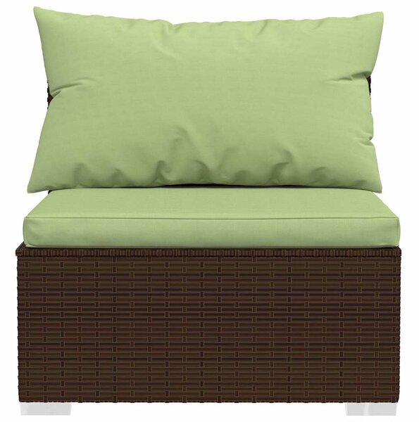 4 részes barna polyrattan kerti ülőgarnitúra párnákkal