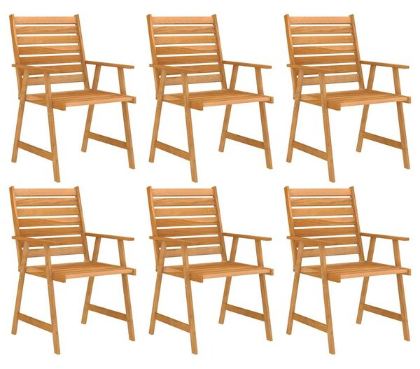 7 részes tömör akácfa kerti étkezőszett