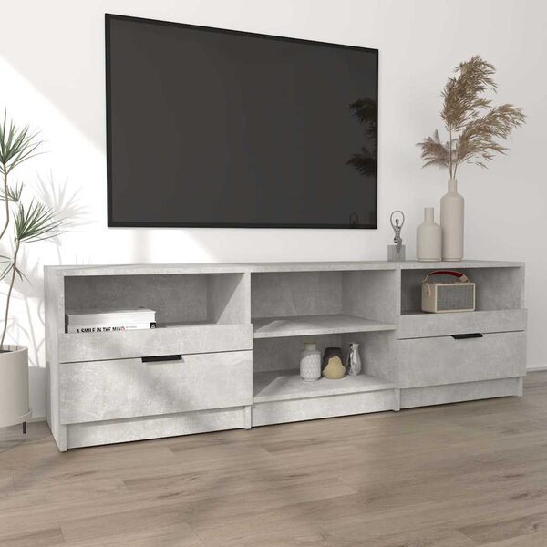 Betonszürke szerelt fa TV-szekrény 69,5x30x50 cm