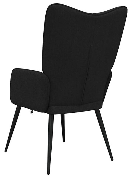 Fekete szövet pihenőfotel
