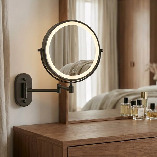 LED Tükör Glow Black