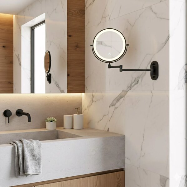 LED Tükör Glow Black