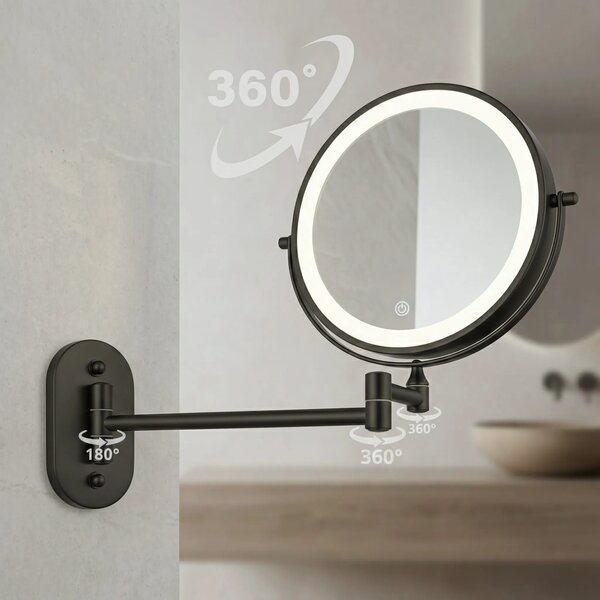 LED Tükör Glow Black