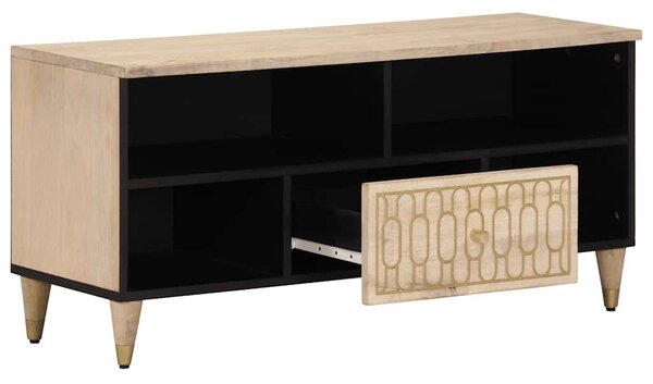 Tömör mangófa TV-szekrény 100 x 33 x 46 cm