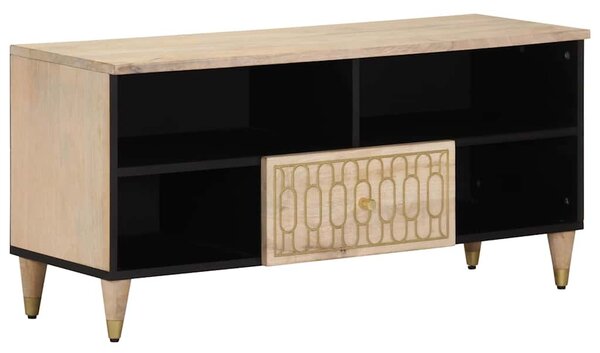 Tömör mangófa TV-szekrény 100 x 33 x 46 cm