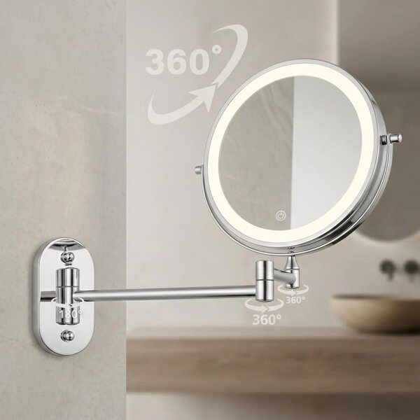 LED Tükör Glow Chrome