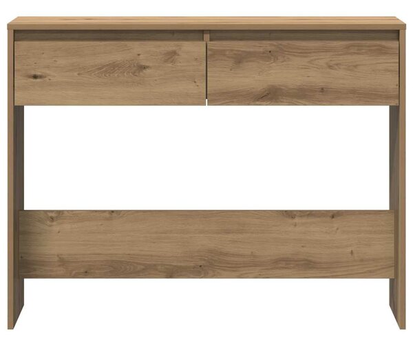 Kézműves tölgy színű szerelt fa dohányzóasztal 100x35x76,5 cm