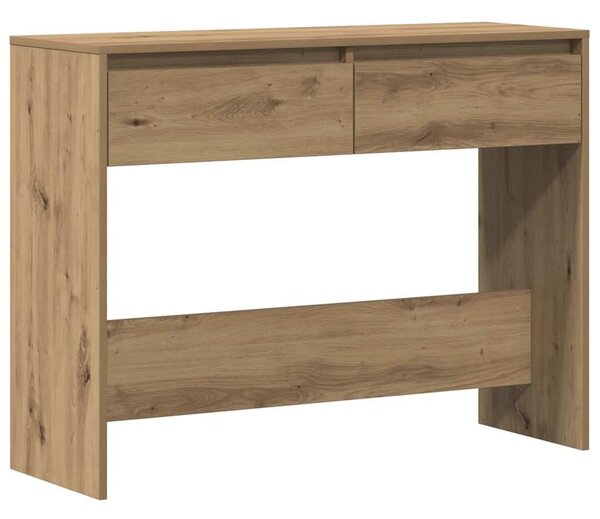Kézműves tölgy színű szerelt fa dohányzóasztal 100x35x76,5 cm