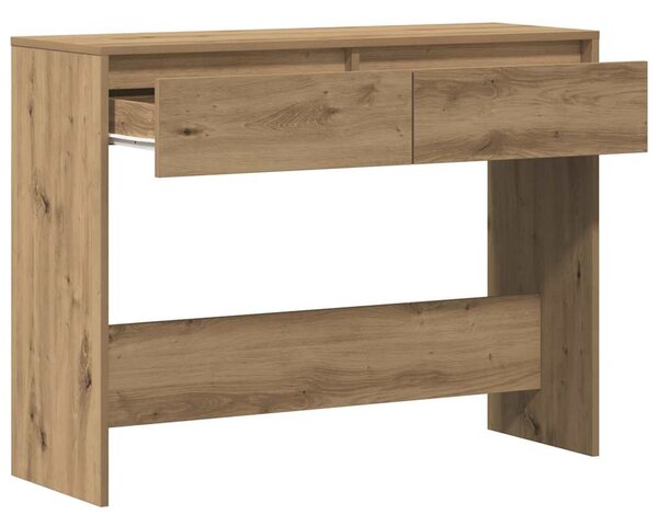 Kézműves tölgy színű szerelt fa dohányzóasztal 100x35x76,5 cm