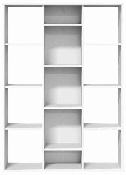 Fehér szerelt fa térelválasztó/könyvszekrény 100 x 24 x 140 cm
