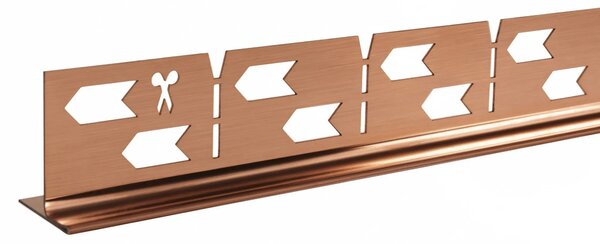 Lejtéskialakító szegély épített zuhanyhoz 100cm Brush Copper