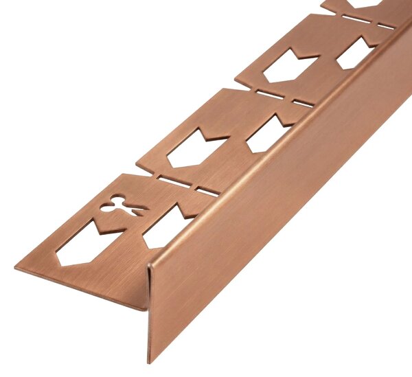 Lejtéskialakító szegély épített zuhanyhoz 100cm Brush Copper