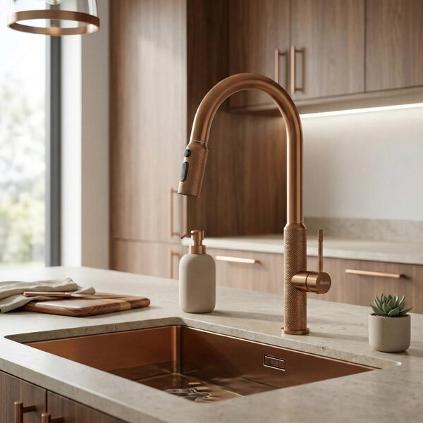 Konyhai csaptelep Rea Master Brush Copper