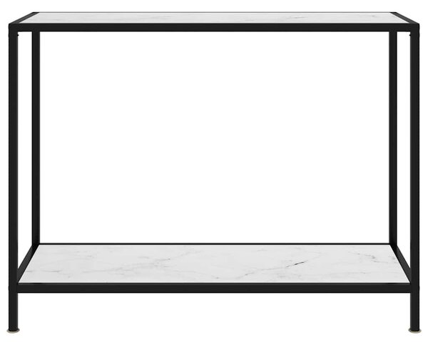 Fehér edzett üveg tálalóasztal 100 x 35 x 75 cm