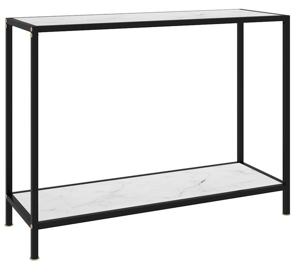 Fehér edzett üveg tálalóasztal 100 x 35 x 75 cm