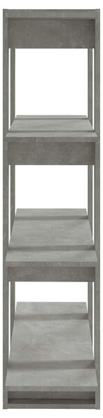 Betonszürke könyvszekrény/térelválasztó 100 x 30 x 123,5 cm