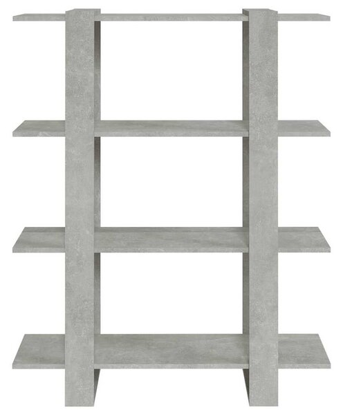 Betonszürke könyvszekrény/térelválasztó 100 x 30 x 123,5 cm