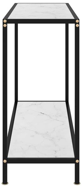 Fehér edzett üveg tálalóasztal 100 x 35 x 75 cm