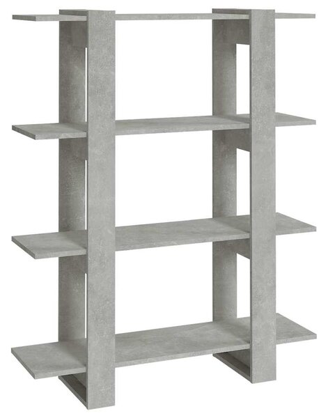 Betonszürke könyvszekrény/térelválasztó 100 x 30 x 123,5 cm