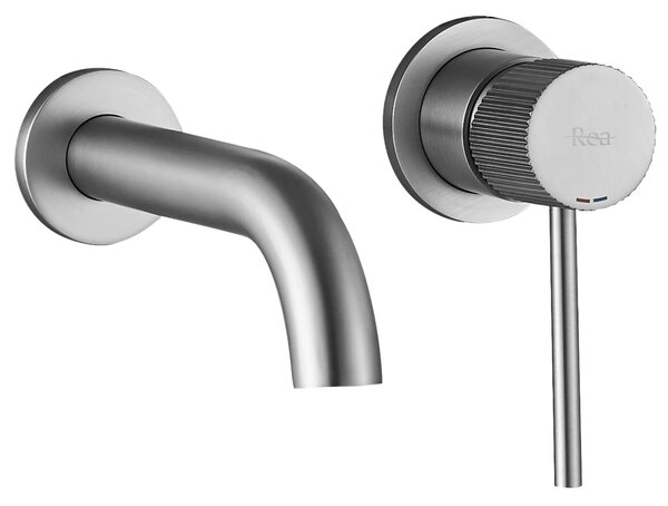 Falra szerelhető csaptelep Rea Lungo Stripe Brush Nickel