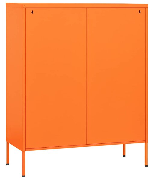Narancssárga acél fiókos szekrény 80 x 35 x 101,5 cm