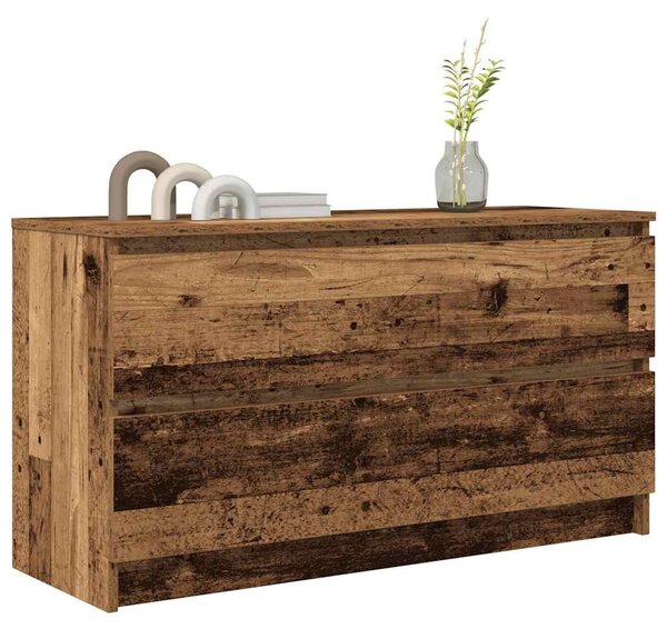 Antik fa színű szerelt fa TV-szekrény 100x35x54 cm