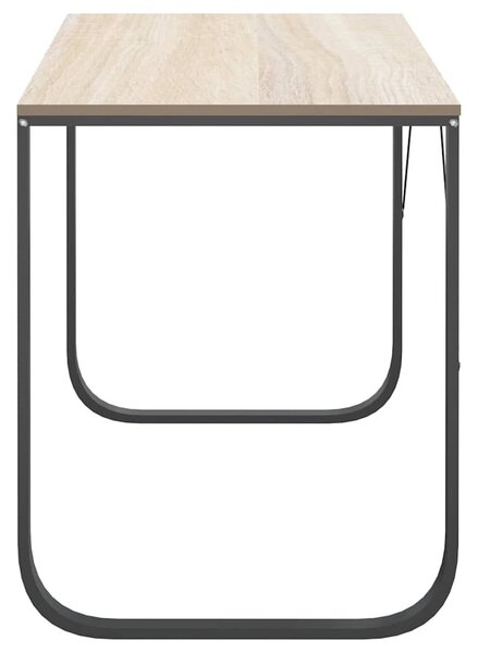 Fekete-tölgyszínű forgácslap számítógépasztal 110 x 60 x 73 cm