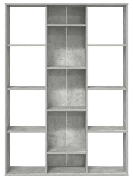 Betonszürke térelválasztó/könyvszekrény 100 x 24 x 140 cm