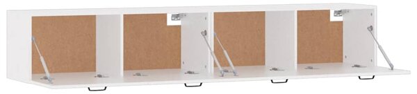 2 db fehér szerelt fa faliszekrény 100 x 36,5 x 35 cm